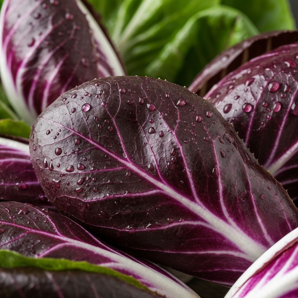 Feuilles vertes amères avec détail de texture